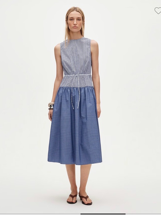 J. Crew Dresses & Skirts - J. Crew Blue Gingham Sleeveless Midi Dress